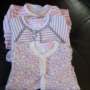 Lot convertible baby gowns and onesie